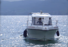 Foto eines Motorboots in Stein am Rhein